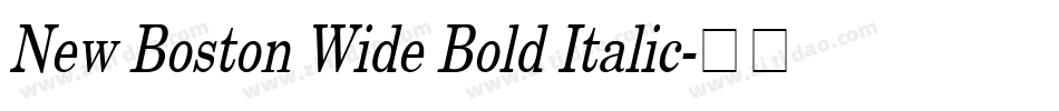 New Boston Wide Bold Italic字体转换